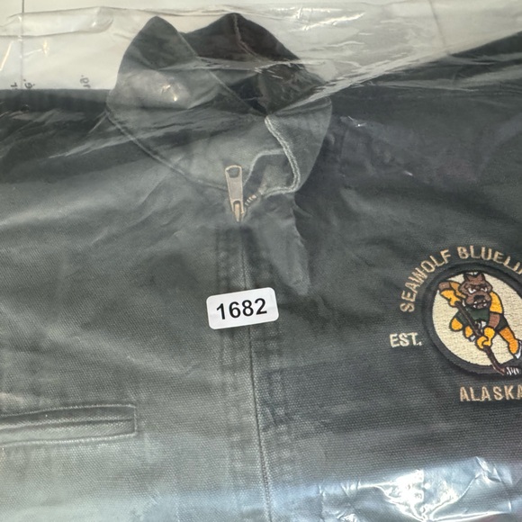 Vintage Tri-Mountain Jacket Alaskan SeaWolf Blueline Hockey Sz large Like New - Picture 11 of 11